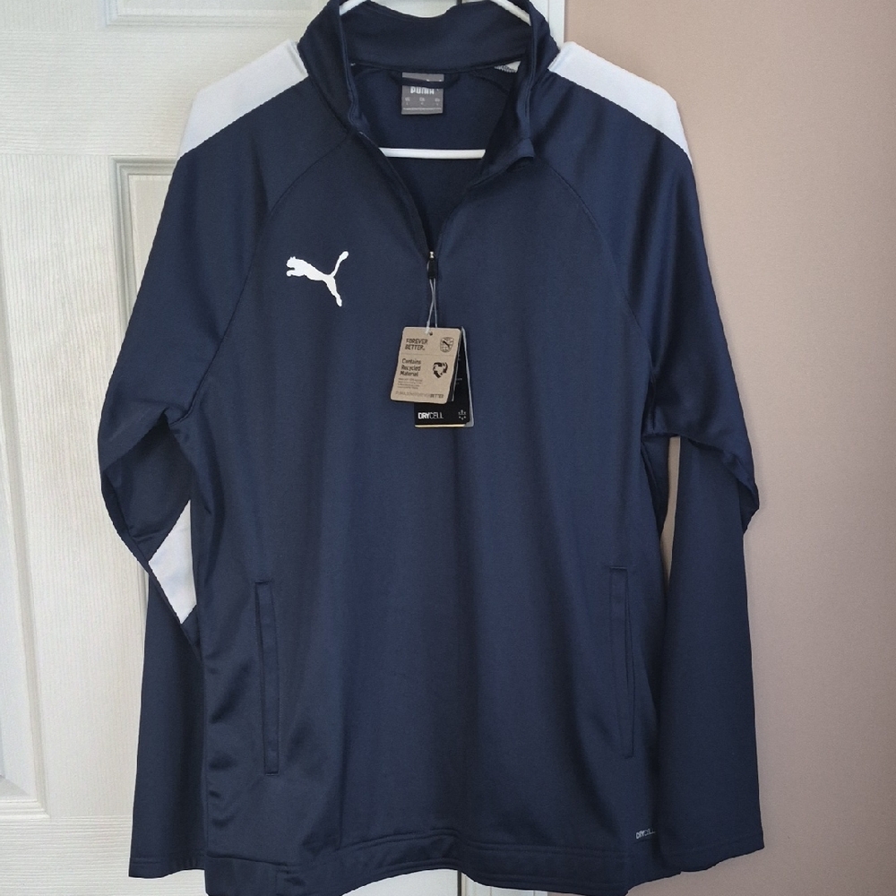 Puma Dark Blue Jacket with White Details